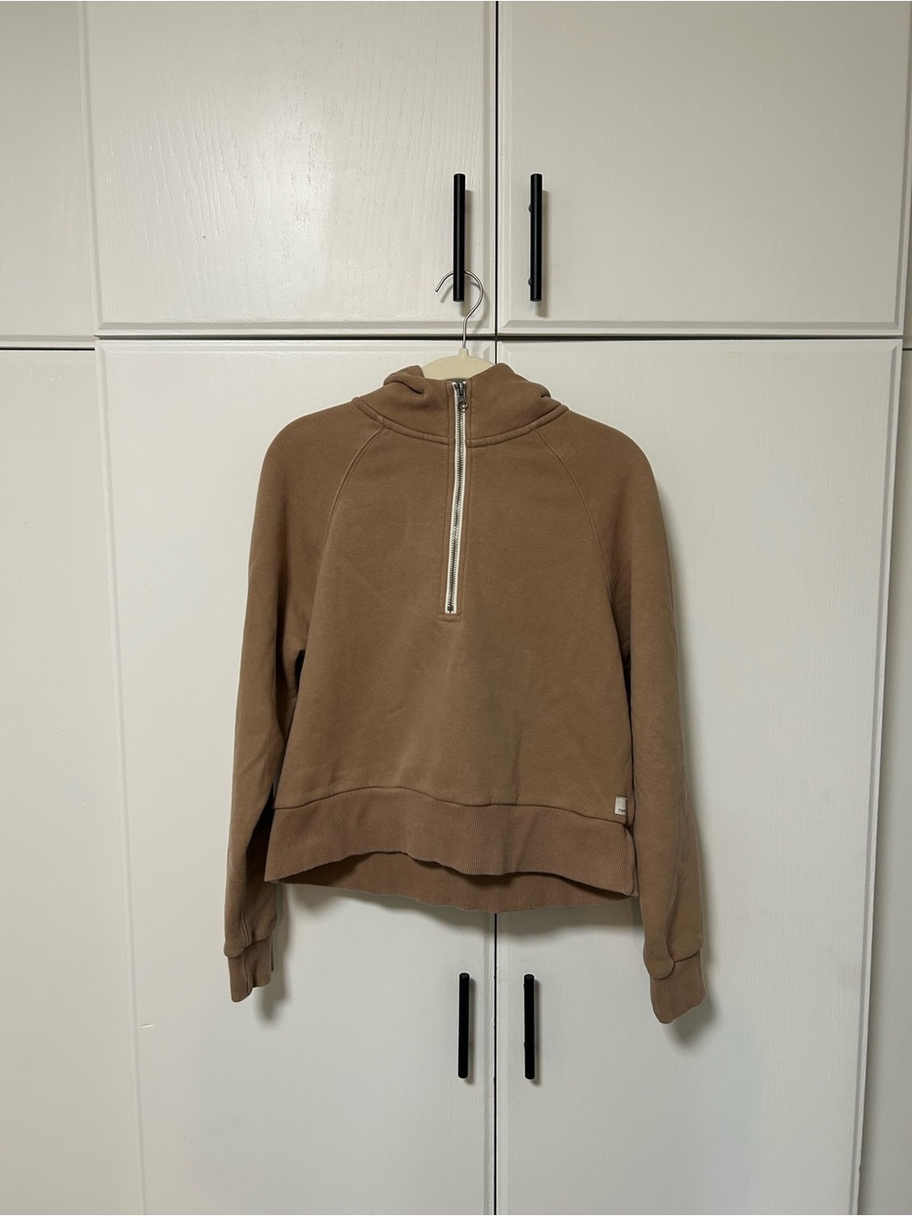 Vuori Women's Half-Zip Hoodie in Brown
